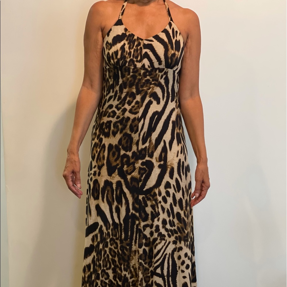 Xhilaration (L, M fit) Leopard Print Maxi Dress